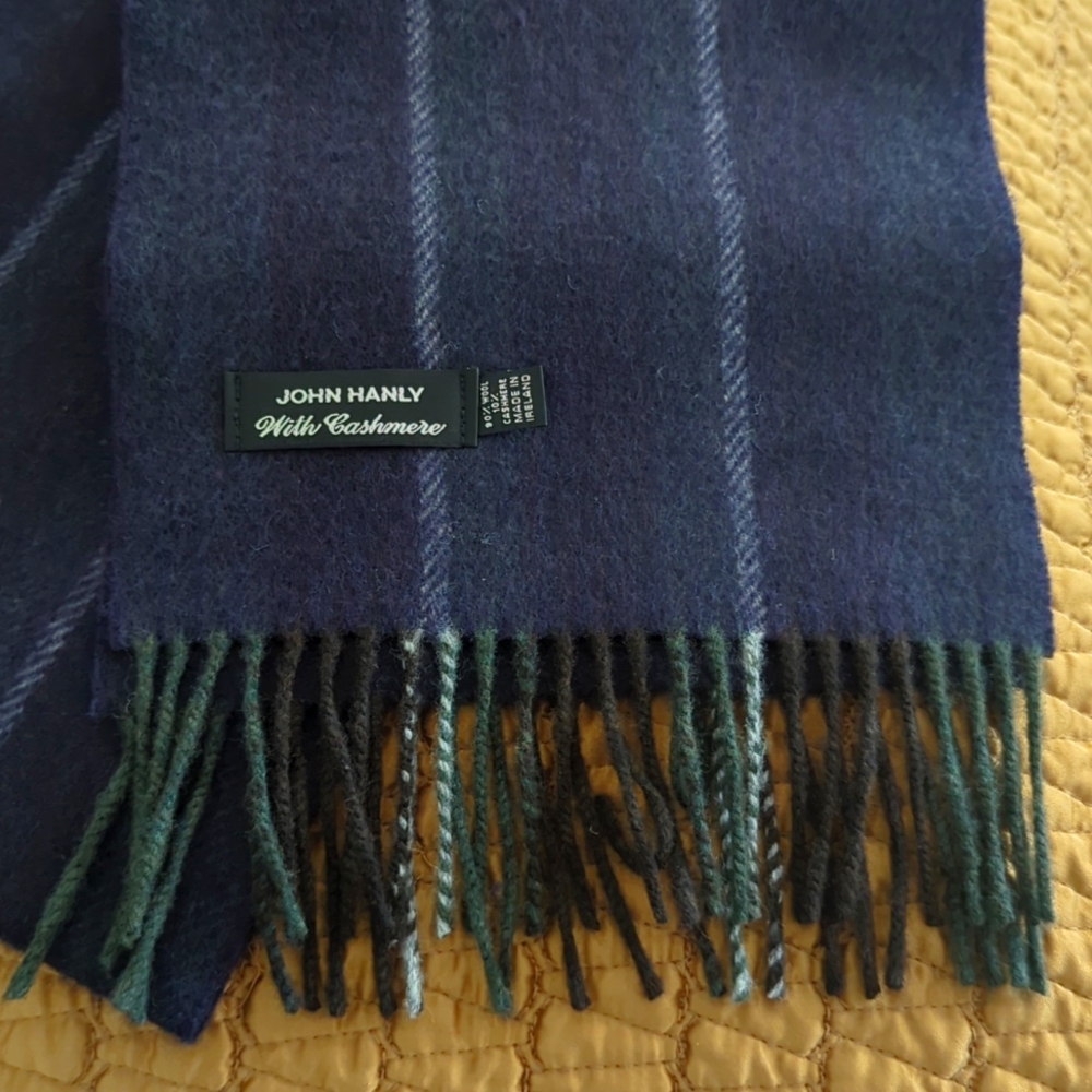 Ireland Navy Wool/Cashmere Scarf